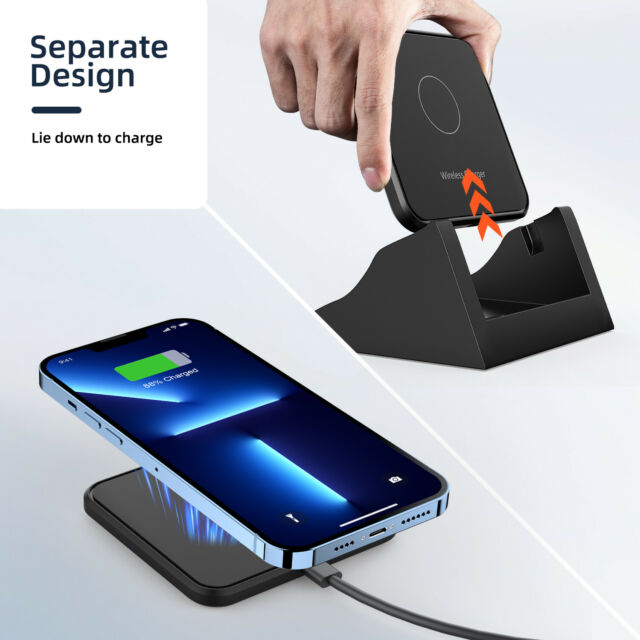 For iPhone 13/13 Pro Max/12/11 Qi Wireless Fast Charger Charging Stand Pad Dock