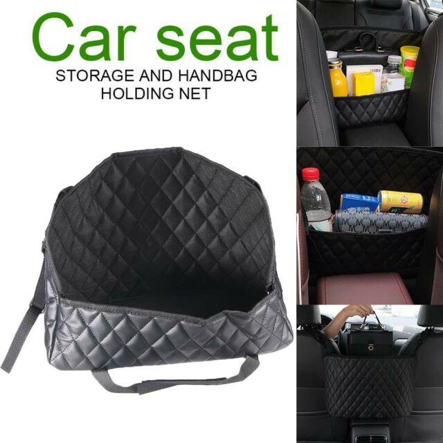 Advanced Car Net Pocket Handbag Holder PU Leather Between Car Seat Storage