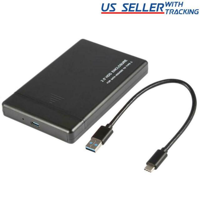 USB 3.1 Type C 2.5" External HDD SSD Enclosure Hard Drive Case SATA 3.0 UASP