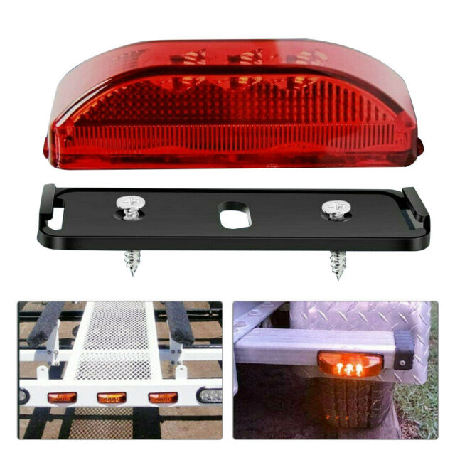 4x 3LED Side Marker Amber Lights Clearance Light Truck Trailer RV 12V Waterproof