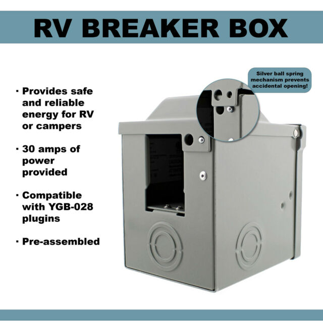 RV Breaker Box - RV Electrical Outlet RV Plug Box RV Box 30 Amp RV Panel