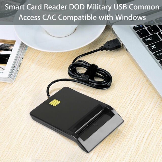 DOD Military USB Smart Card Reader CAC/National ID/Chip for Mac OS Windows Linux
