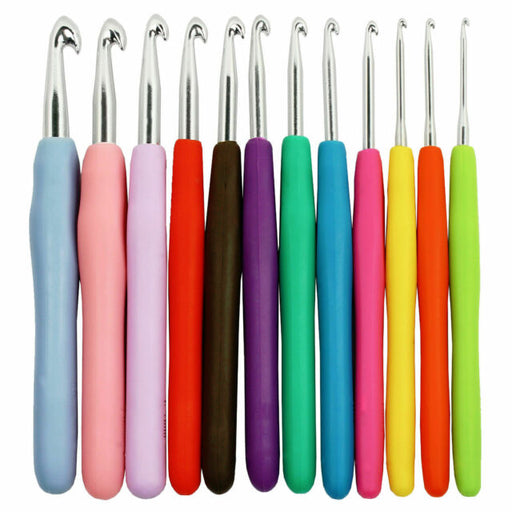 Soft Handle 12 PCS Set Crochet Hooks