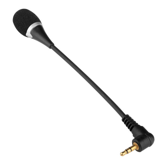 New 3.5mm Flexible Mini Microphone Mic for Laptop Notebook PC Podcast Skype Chat