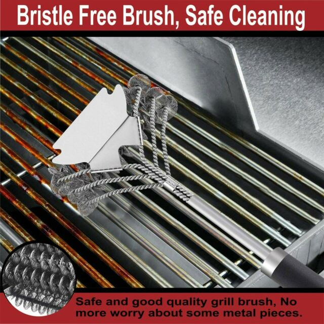 BBQ Brush Scraper 18" Stainless Steel Oven Grill Cleaning Tool