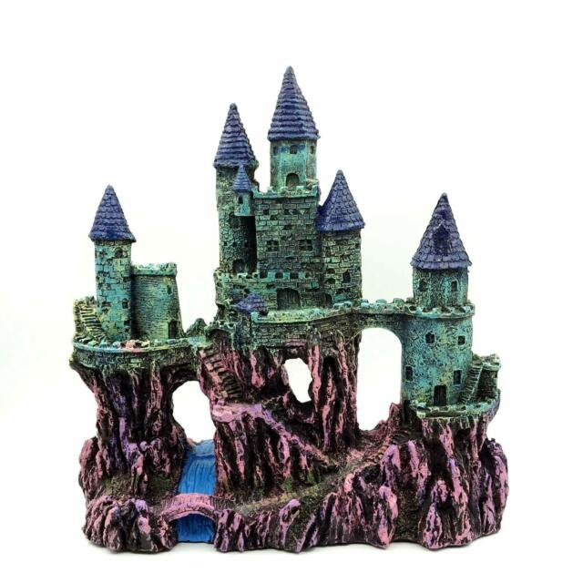 Miracliy Aquarium Decorations Castle Large Fish Tank Ornament Super Castle 10''