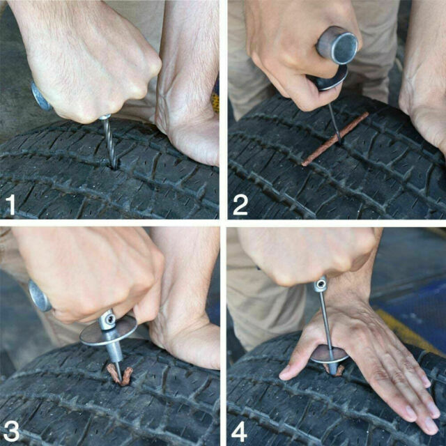 US 57x Tire Repair Kit DIY Flat Tire Repair Car Truck Motorcycle Plug Patch