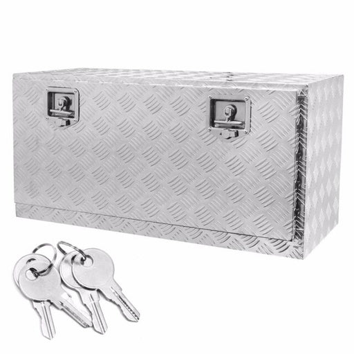 36" Aluminum Truck Underbody Tool Box Trailer RV Tool Storage Under Bed w/ Lock