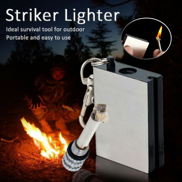 Lighter Flint Magnesium Emergency Fire Starter Camp Survival Refill Waterproof