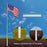 20' Flag Pole Telescopic Flagpole Kit U.S Flag Ball 2 Flags Halyard