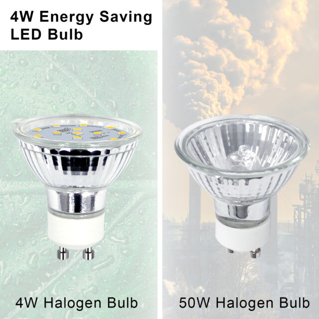 [4 PACK] GU10 LED Light Bulb 120V 4W Daylight 5000K Energy Saving