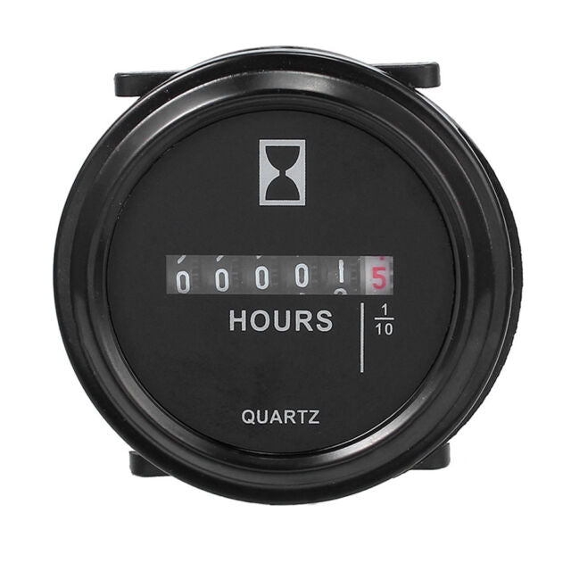 Durable Hour Meter for Marine Boat Engine 2" Round Gauge 12v 24v Waterproof