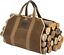 GEX Firewood Fireplace Carrier Logs Tote Holder 20 oz Waxed Canvas Sturdy Bag